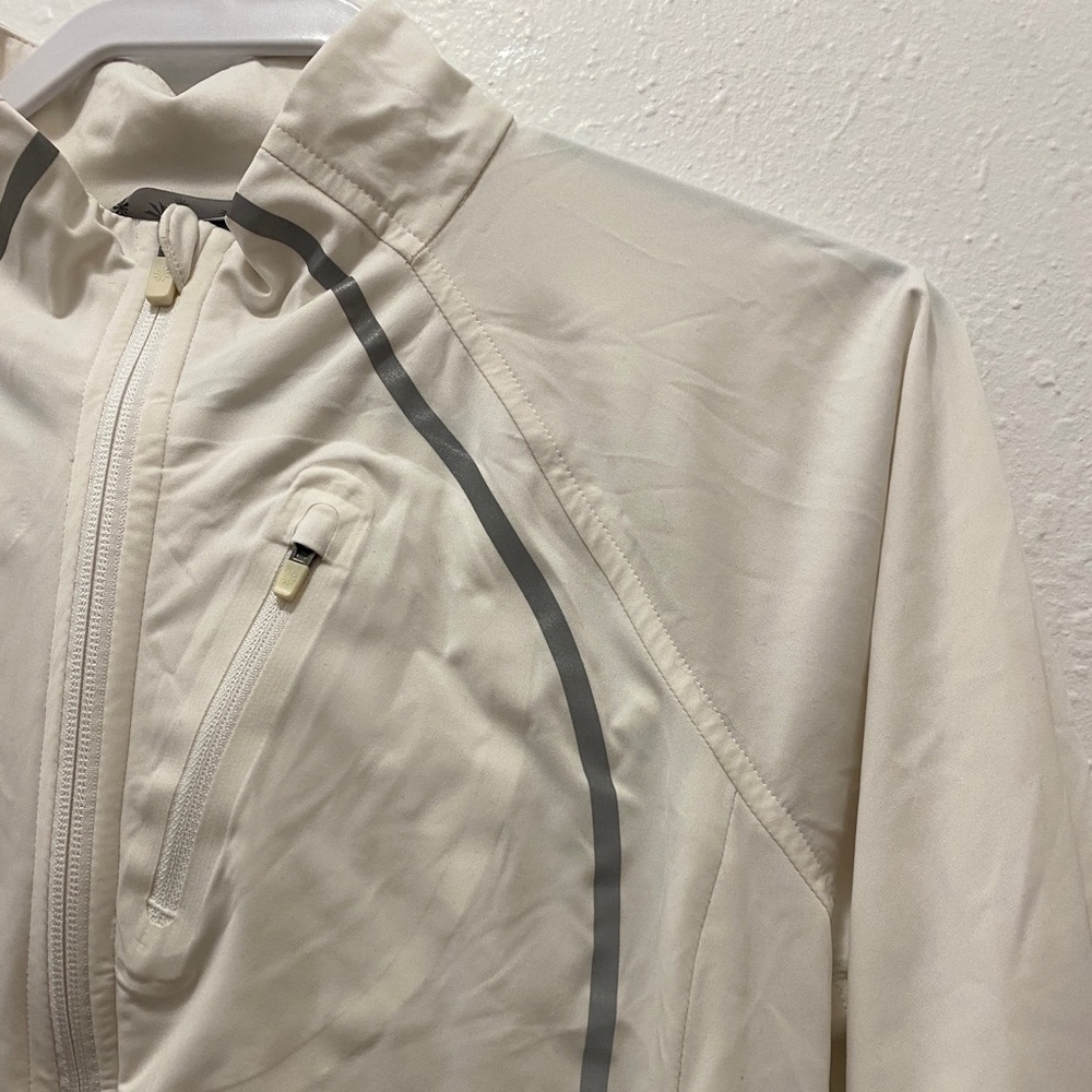 Athleta White Front Runner Reflective Athletic Ja… - image 6